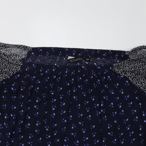 Dorothy Perkins Womens Blue Polka Dot  Basic Blouse Size 12