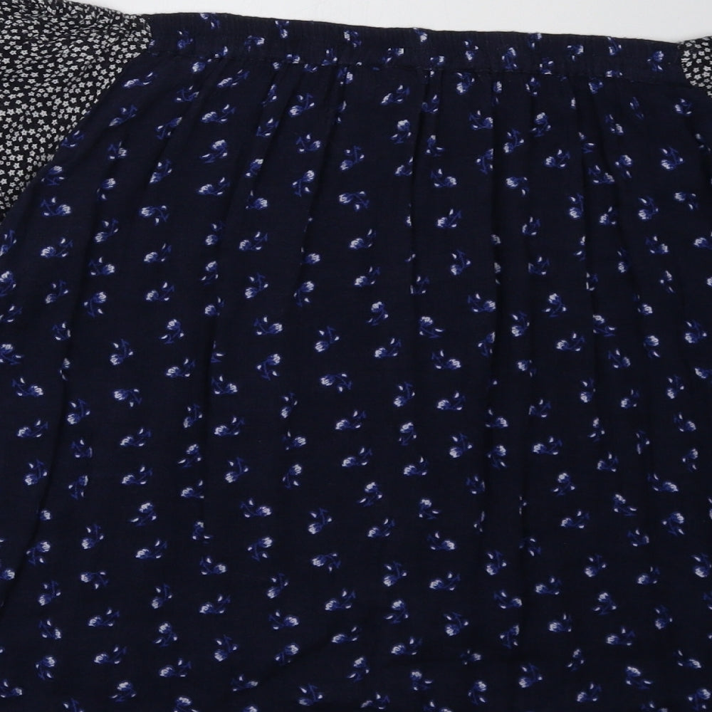 Dorothy Perkins Womens Blue Polka Dot  Basic Blouse Size 12