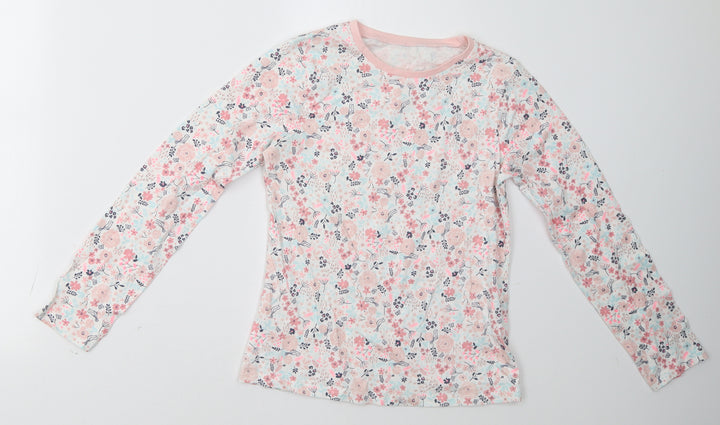George Girls Pink Polka Dot Pullover Sweatshirt Size 10-11 Years