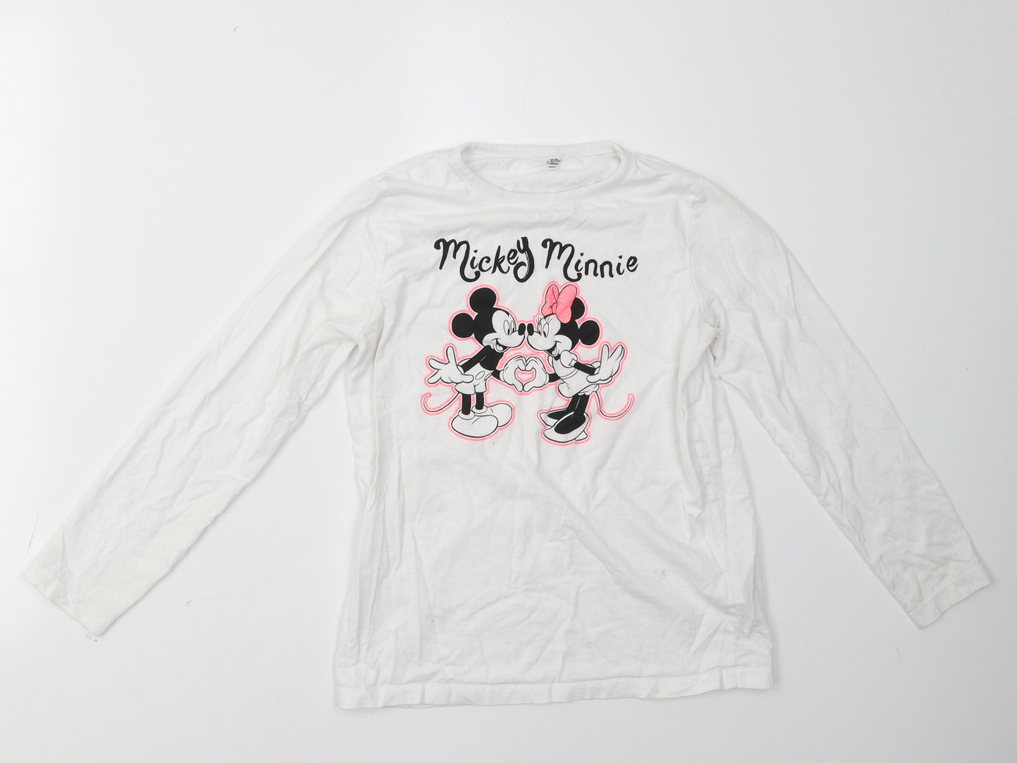Primark Girls White   Pullover Sweatshirt Size 10-11 Years  - Mickey Mouse