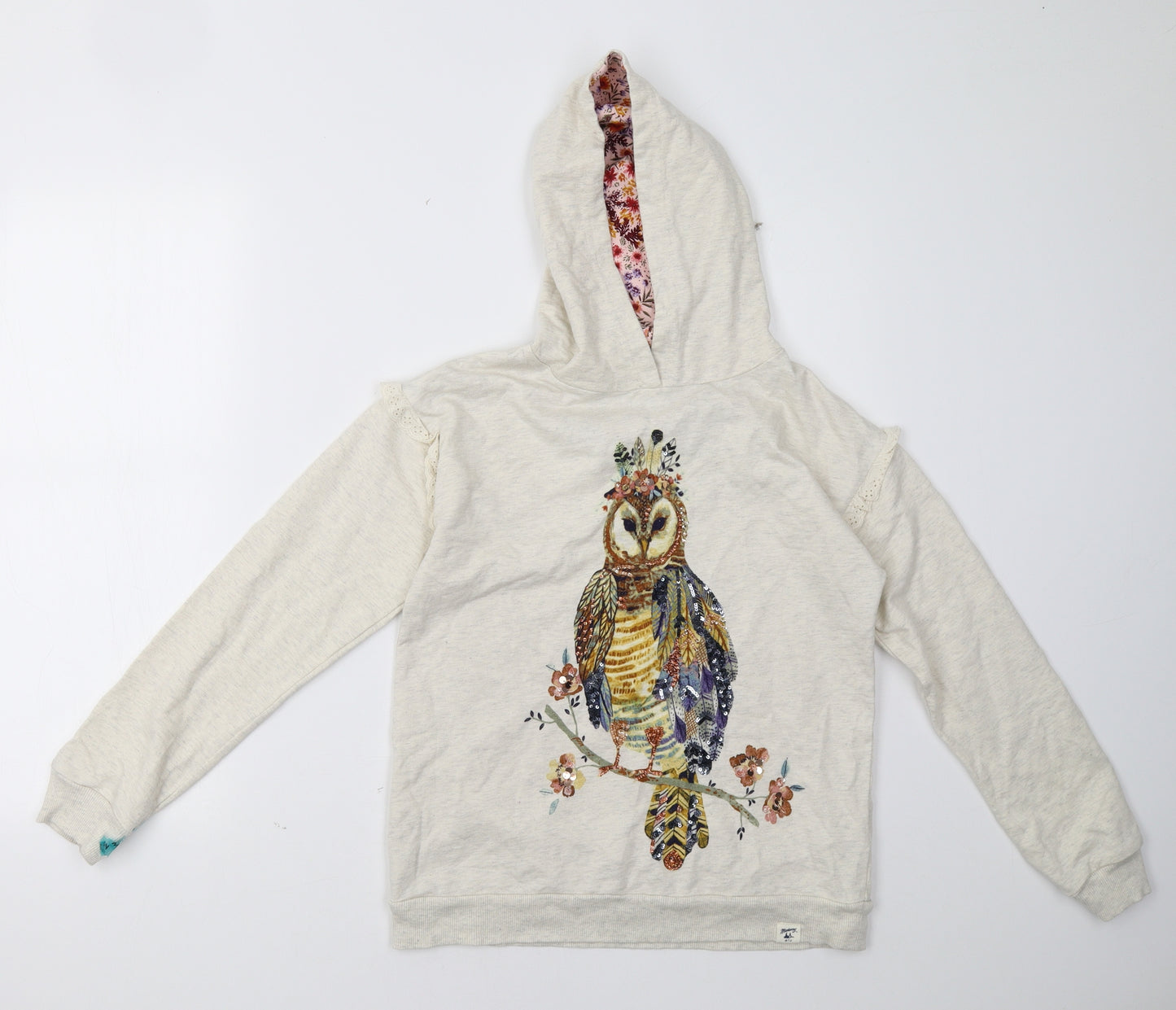 Debenhams Girls Beige   Pullover Hoodie Size 11-12 Years