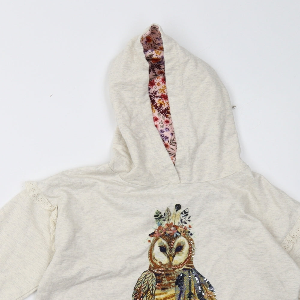 Debenhams Girls Beige   Pullover Hoodie Size 11-12 Years