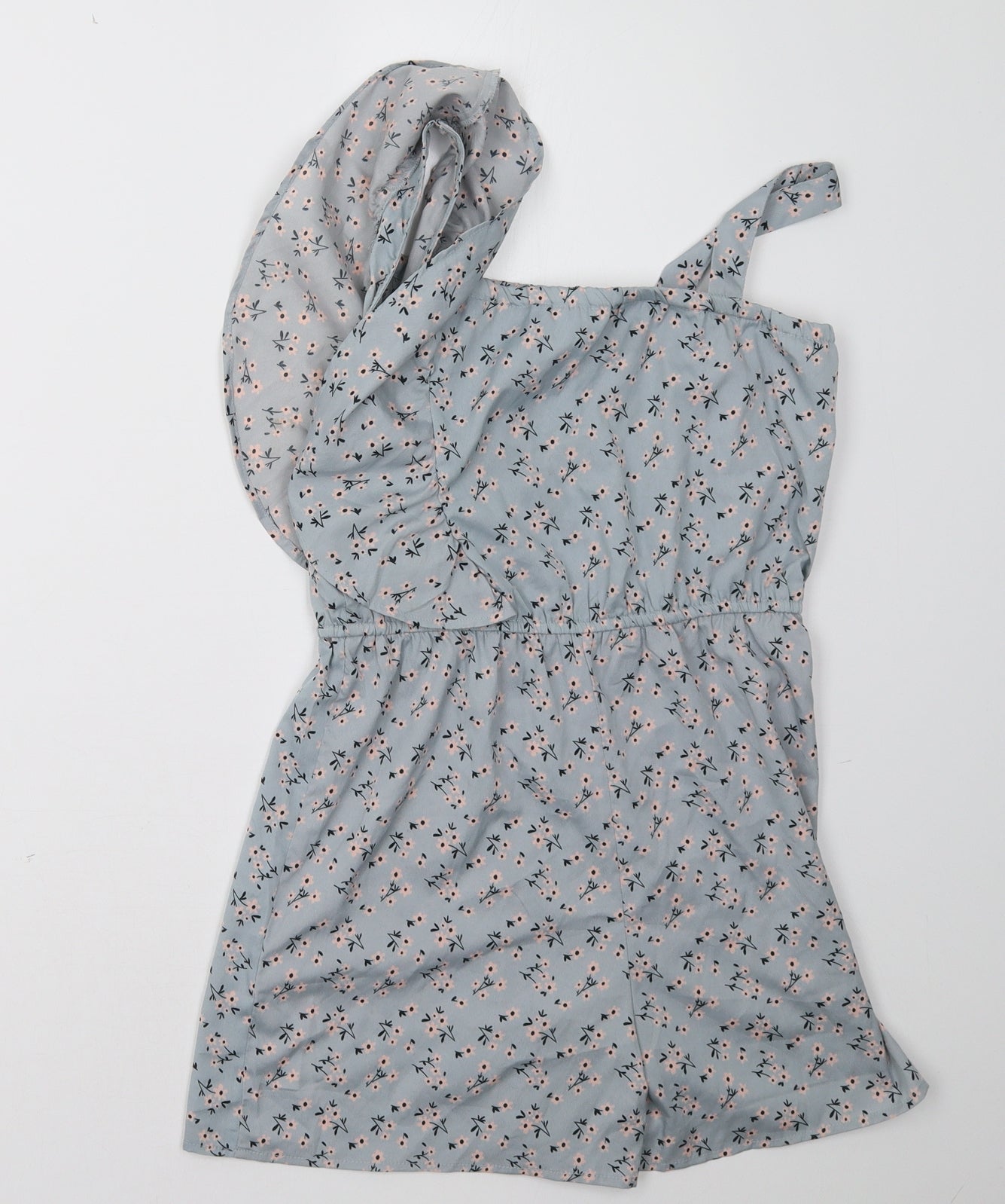Primark Girls Blue Floral  Playsuit One-Piece Size 12 Years