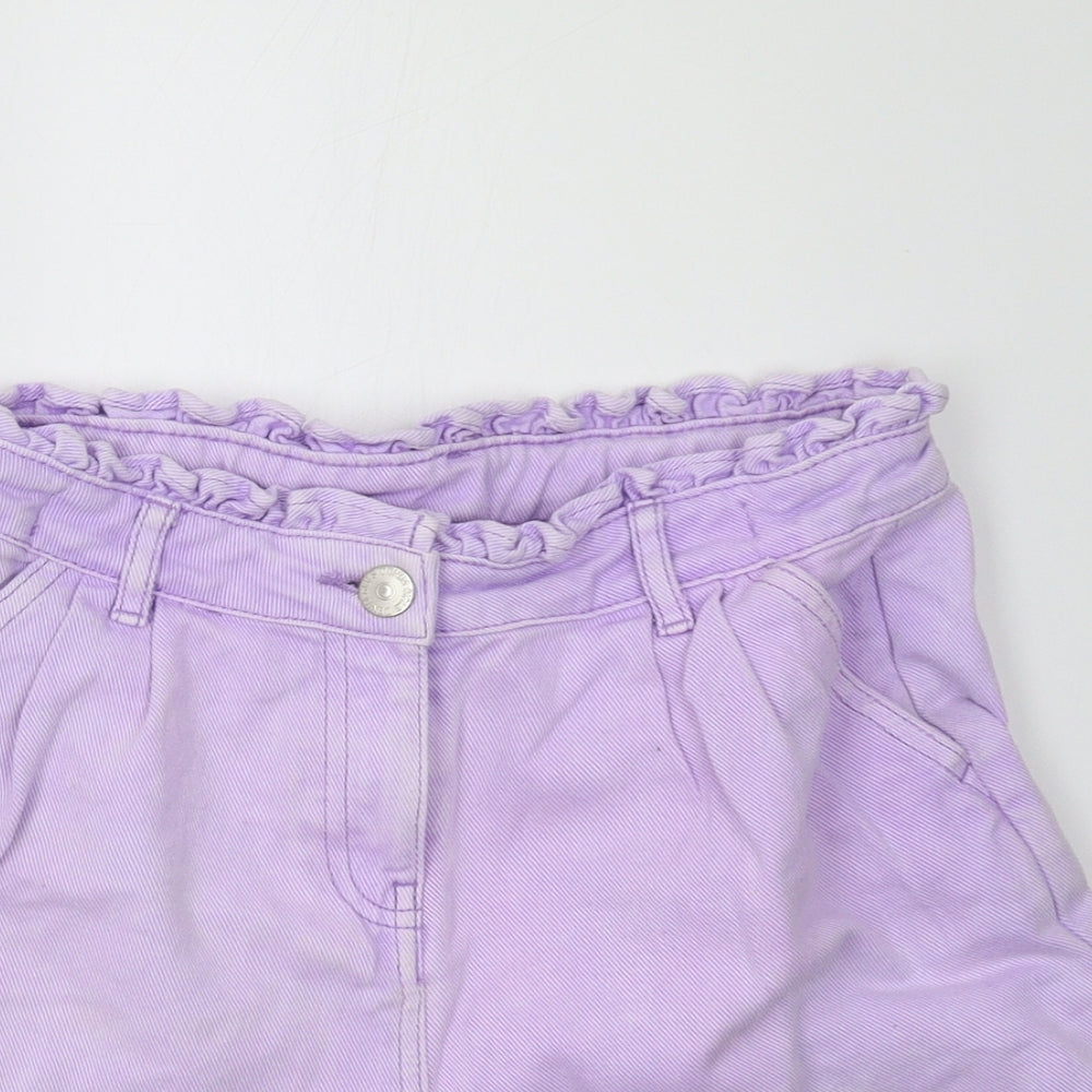 Matalan Girls Purple  Denim Bermuda Shorts Size 13 Years