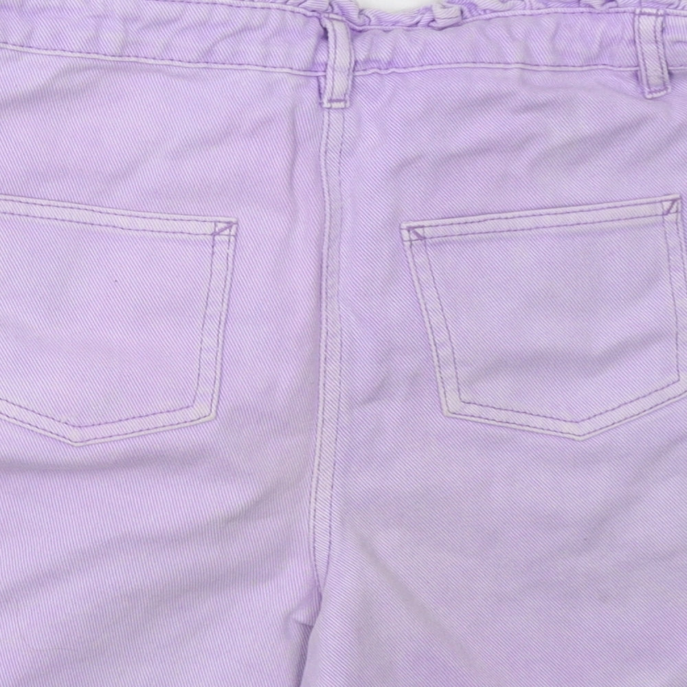 Matalan Girls Purple  Denim Bermuda Shorts Size 13 Years