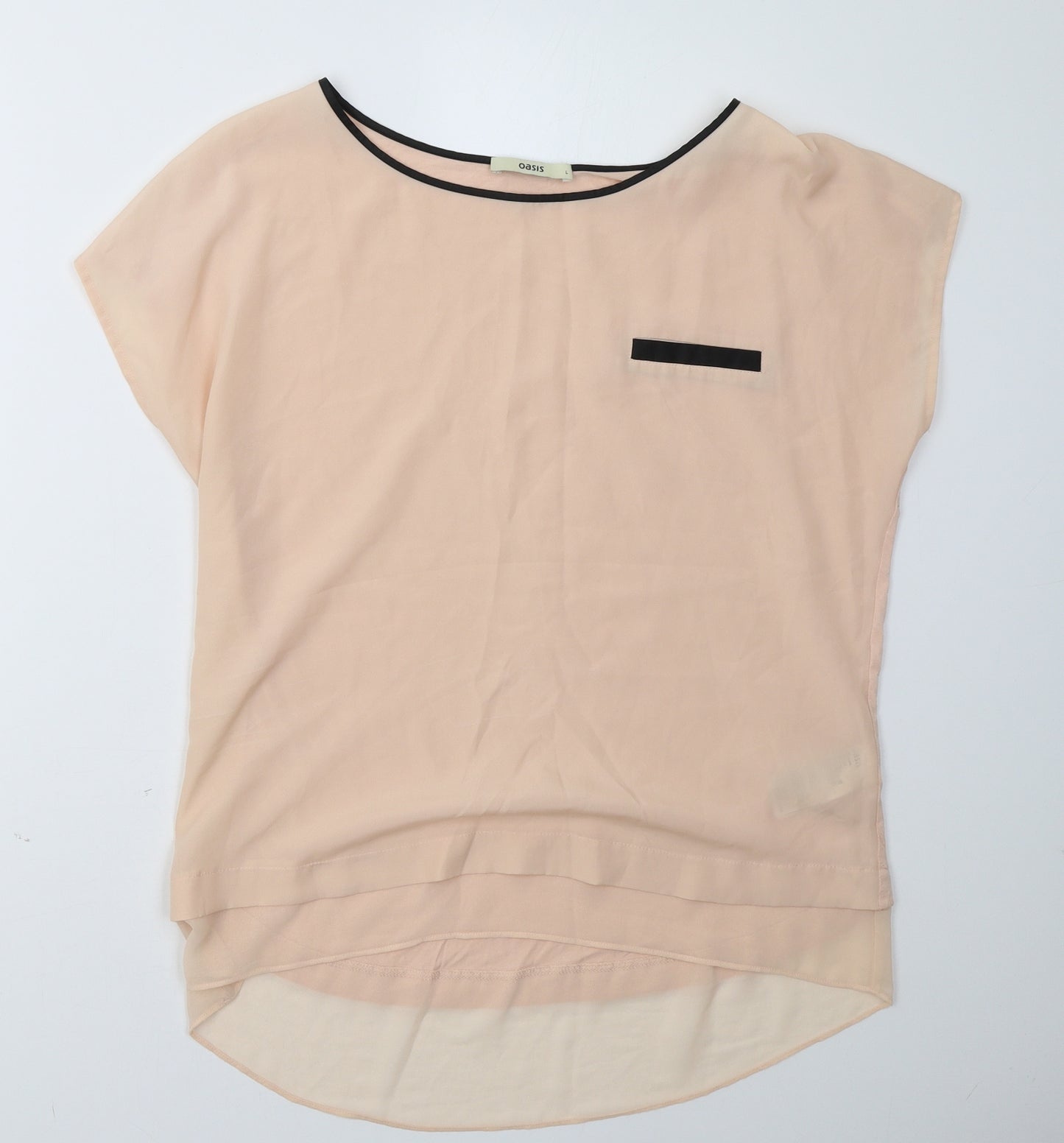 Oasis Womens Pink   Basic Blouse Size L