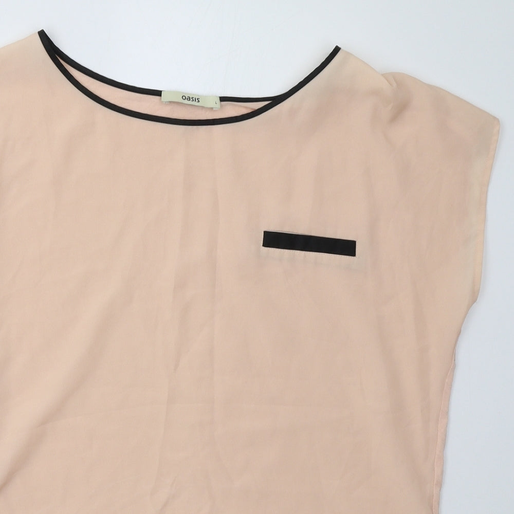 Oasis Womens Pink   Basic Blouse Size L