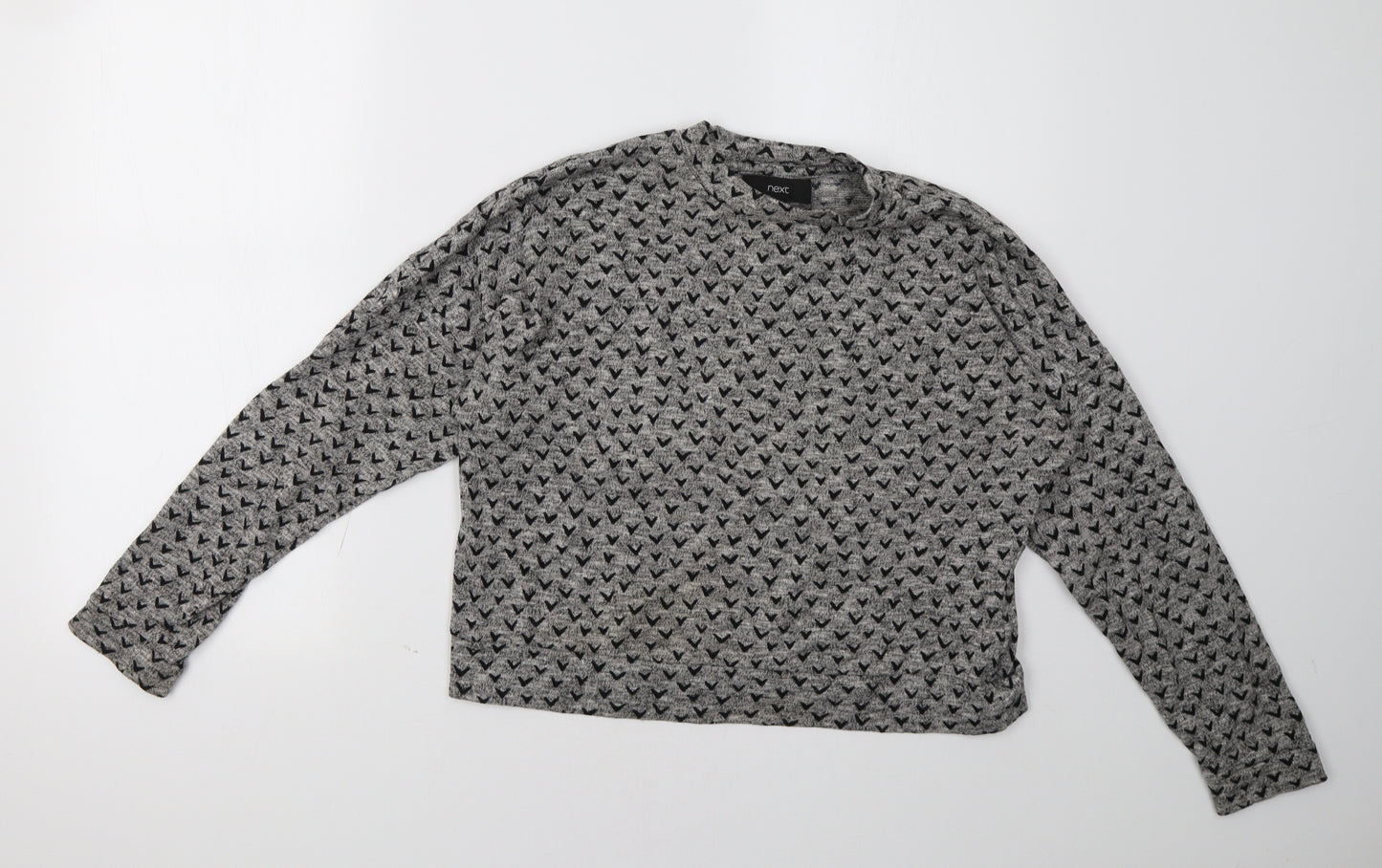 NEXT Womens Grey Polka Dot  Pullover Sweatshirt Size 12