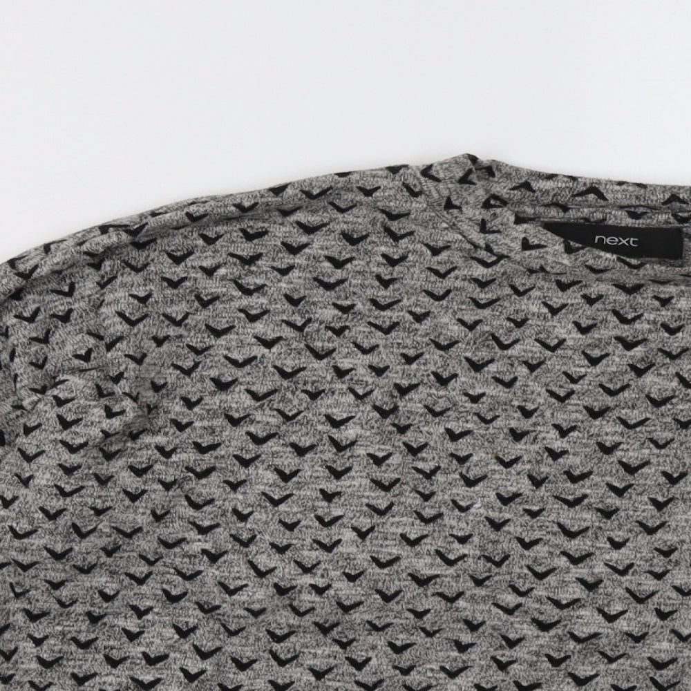 NEXT Womens Grey Polka Dot  Pullover Sweatshirt Size 12