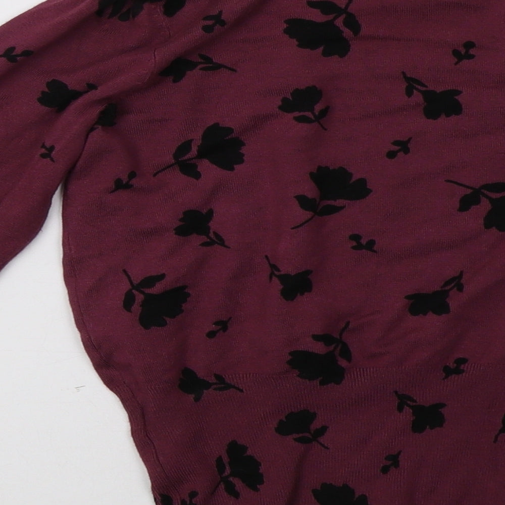 Marks and Spencer Womens Purple Polka Dot  Pullover Sweatshirt Size 8