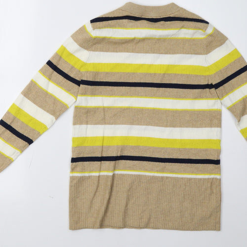 Marks and Spencer Womens Beige Striped  Pullover Sweatshirt Size 12
