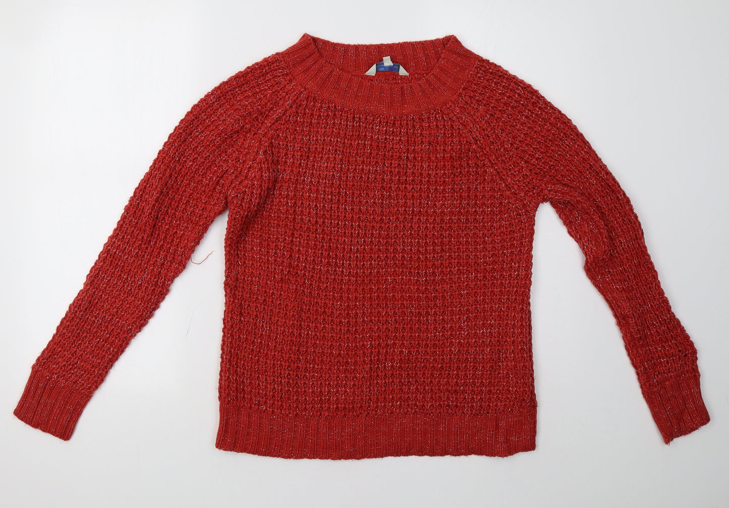 Peacocks Womens Red   Pullover Sweatshirt Size 10