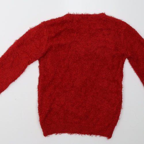 George Girls Red   Pullover Sweatshirt Size 10-11 Years  - christmas