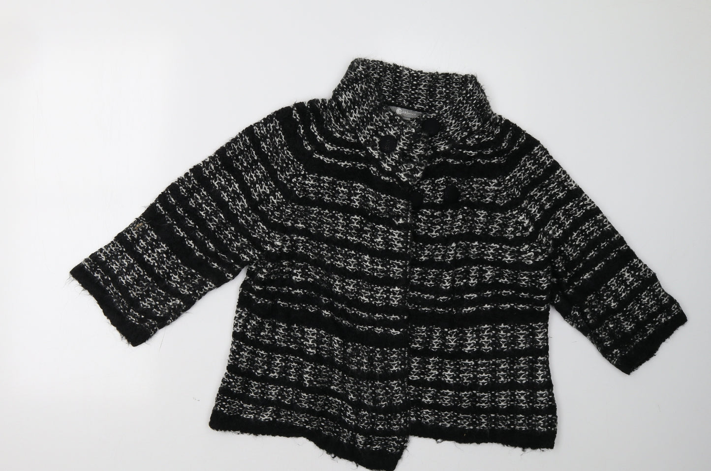 Mia Moda Womens Black   Cardigan Jumper Size L