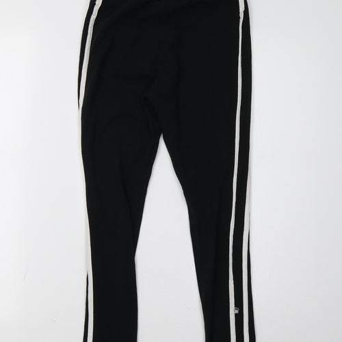Matalan Womens Black Striped   Leggings Size 10 L28 in