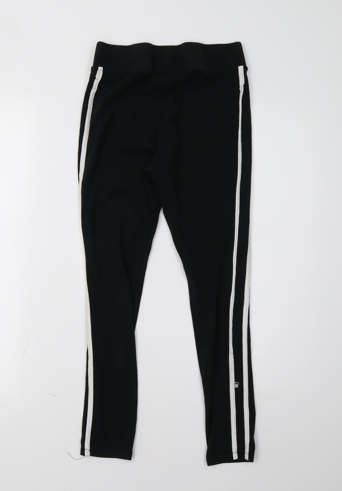 Matalan Womens Black Striped   Leggings Size 10 L28 in