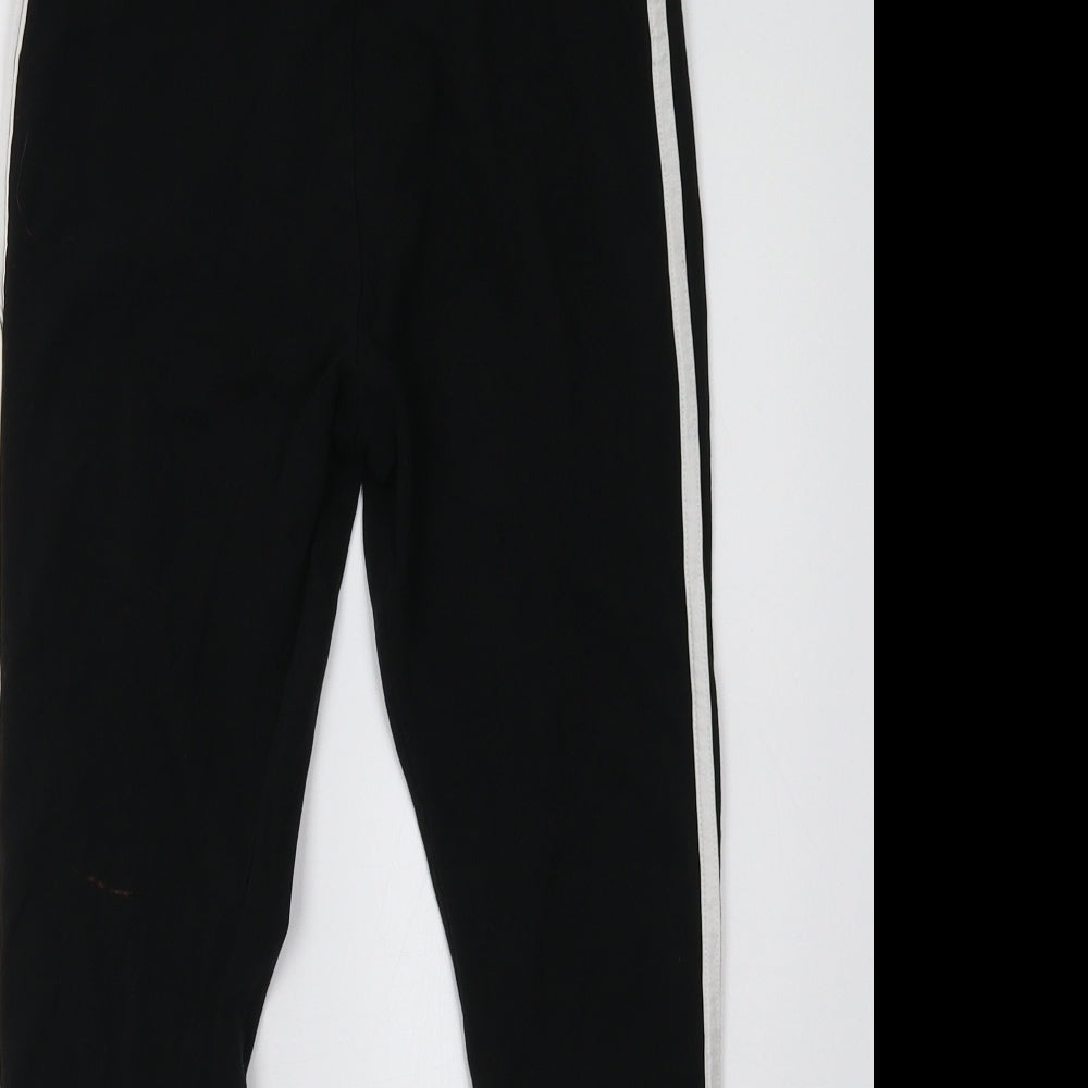 Matalan Womens Black Striped   Leggings Size 10 L28 in