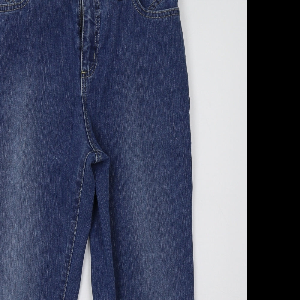 Marks and Spencer Womens Blue  Denim Cropped Jeans Size 10 L25 in