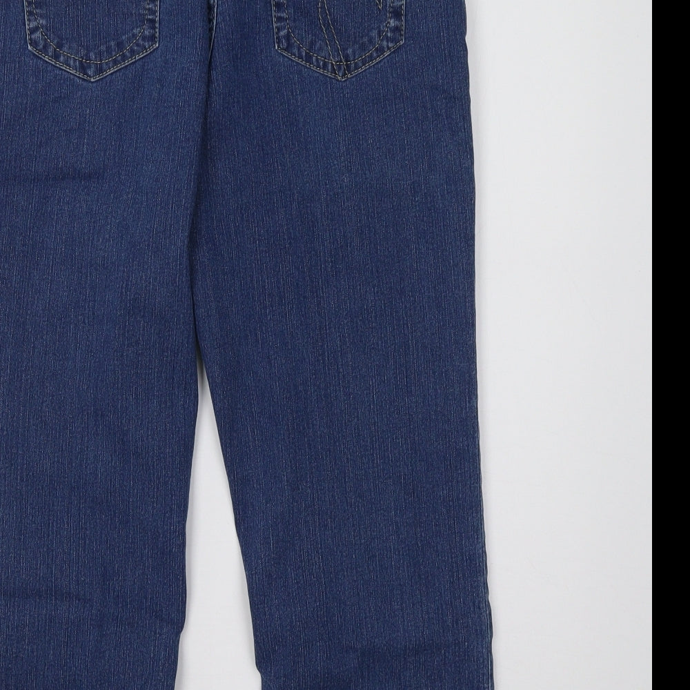 Marks and Spencer Womens Blue  Denim Cropped Jeans Size 10 L25 in