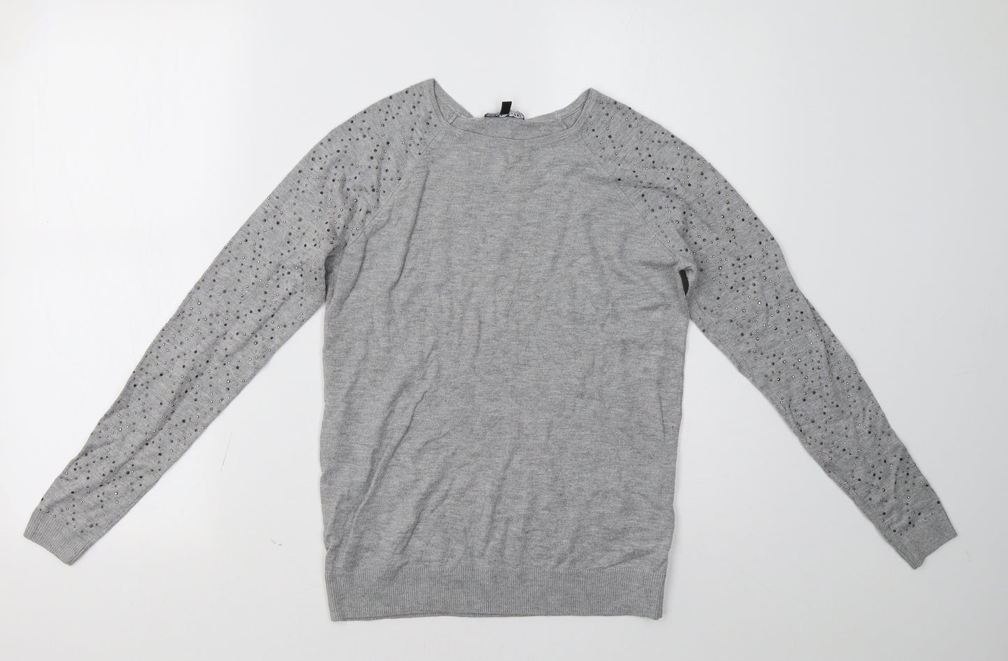 Warehouse Womens Grey   Pullover Sweatshirt Size 10