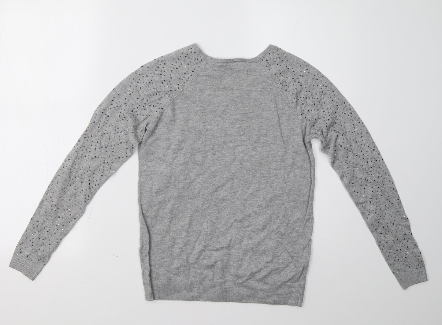 Warehouse Womens Grey   Pullover Sweatshirt Size 10