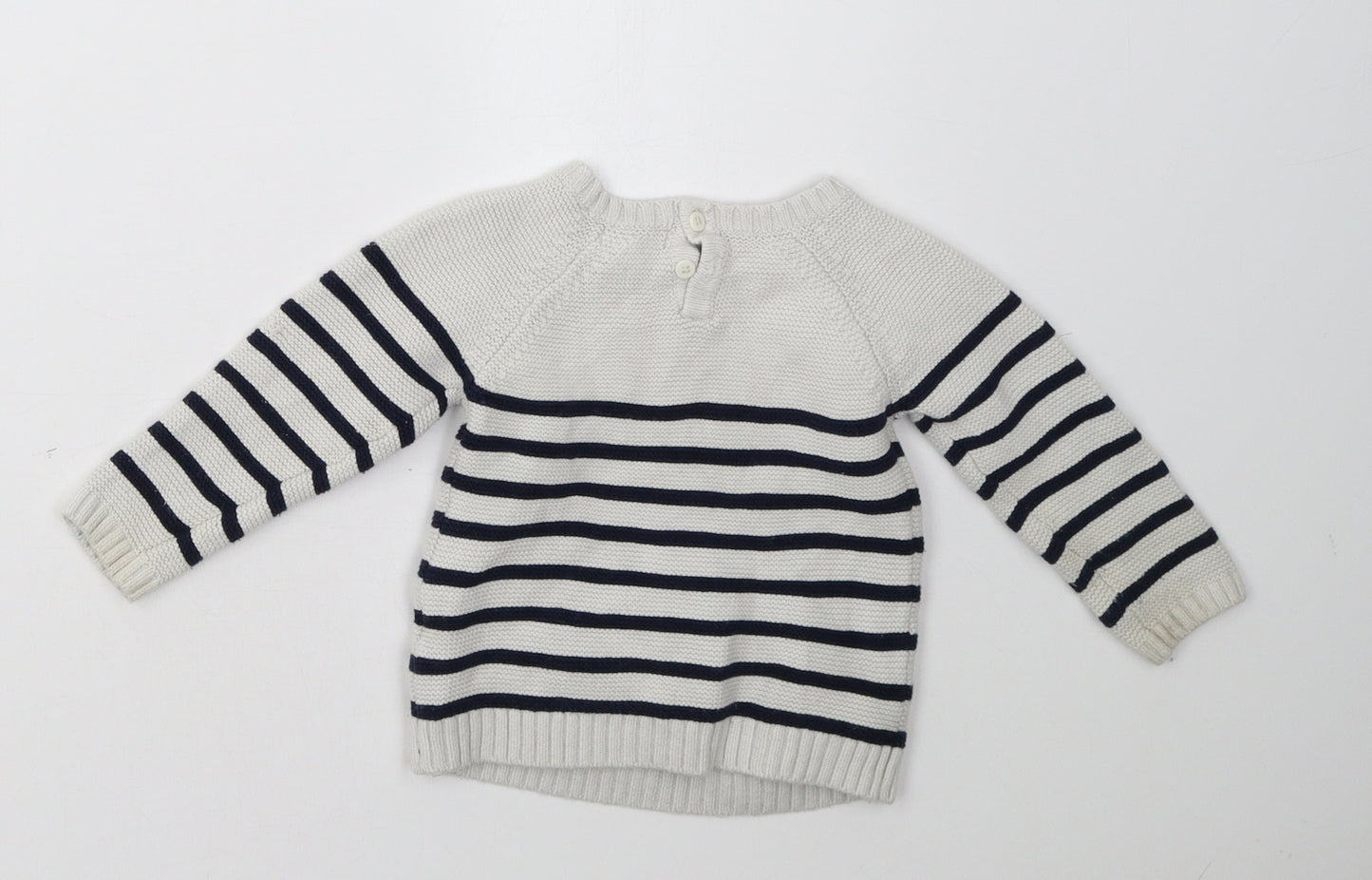 Primark Girls Blue Striped  Pullover Jumper Size 18-24 Months