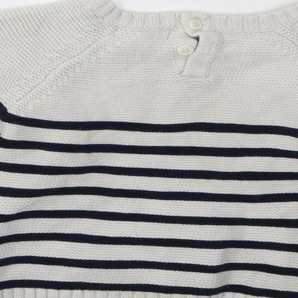 Primark Girls Blue Striped  Pullover Jumper Size 18-24 Months