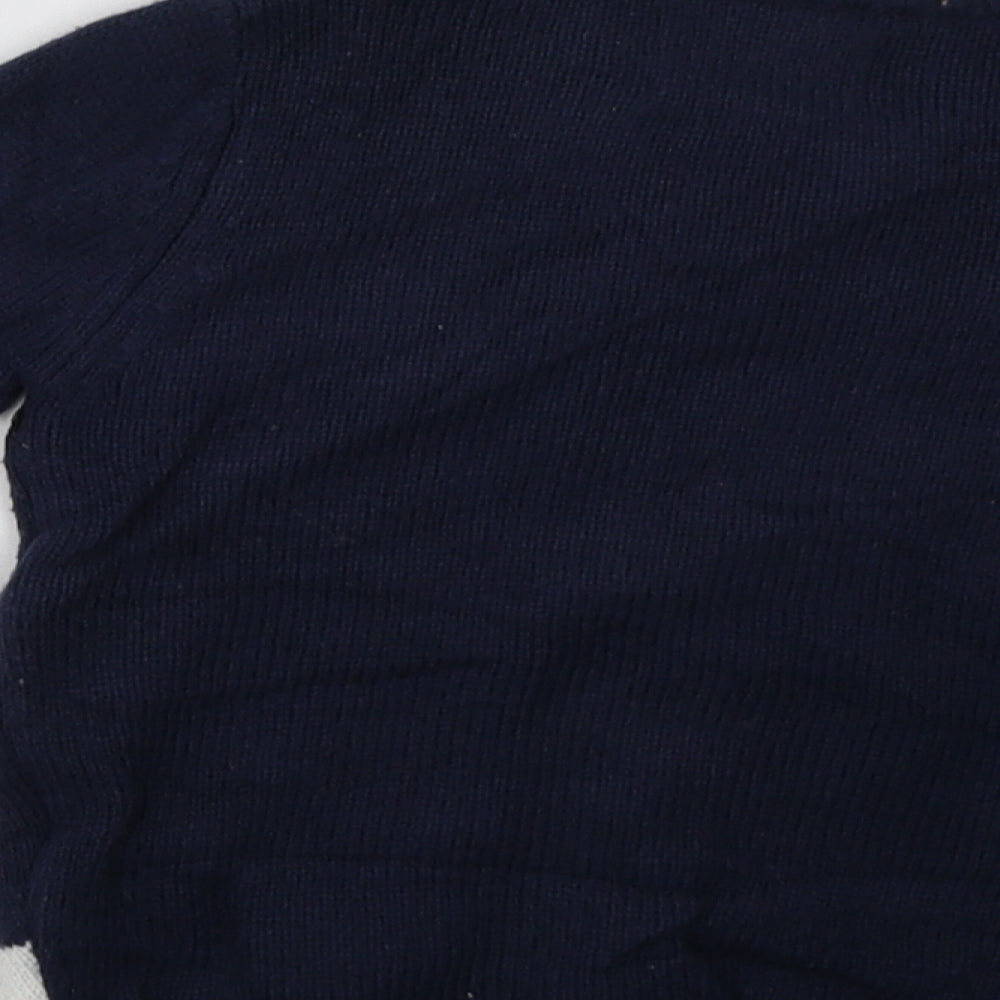 Matalan Boys Blue  Knit Pullover Sweatshirt Size 6 Years  - christmas