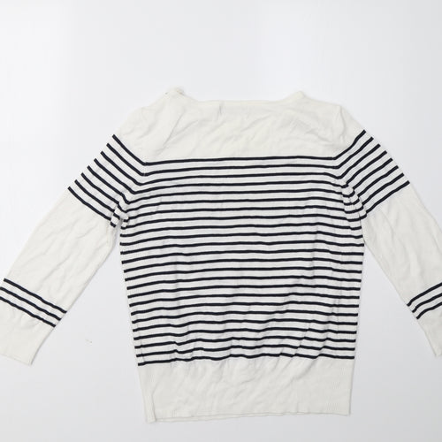 Debenhams Womens Blue Striped  Pullover Sweatshirt Size 14