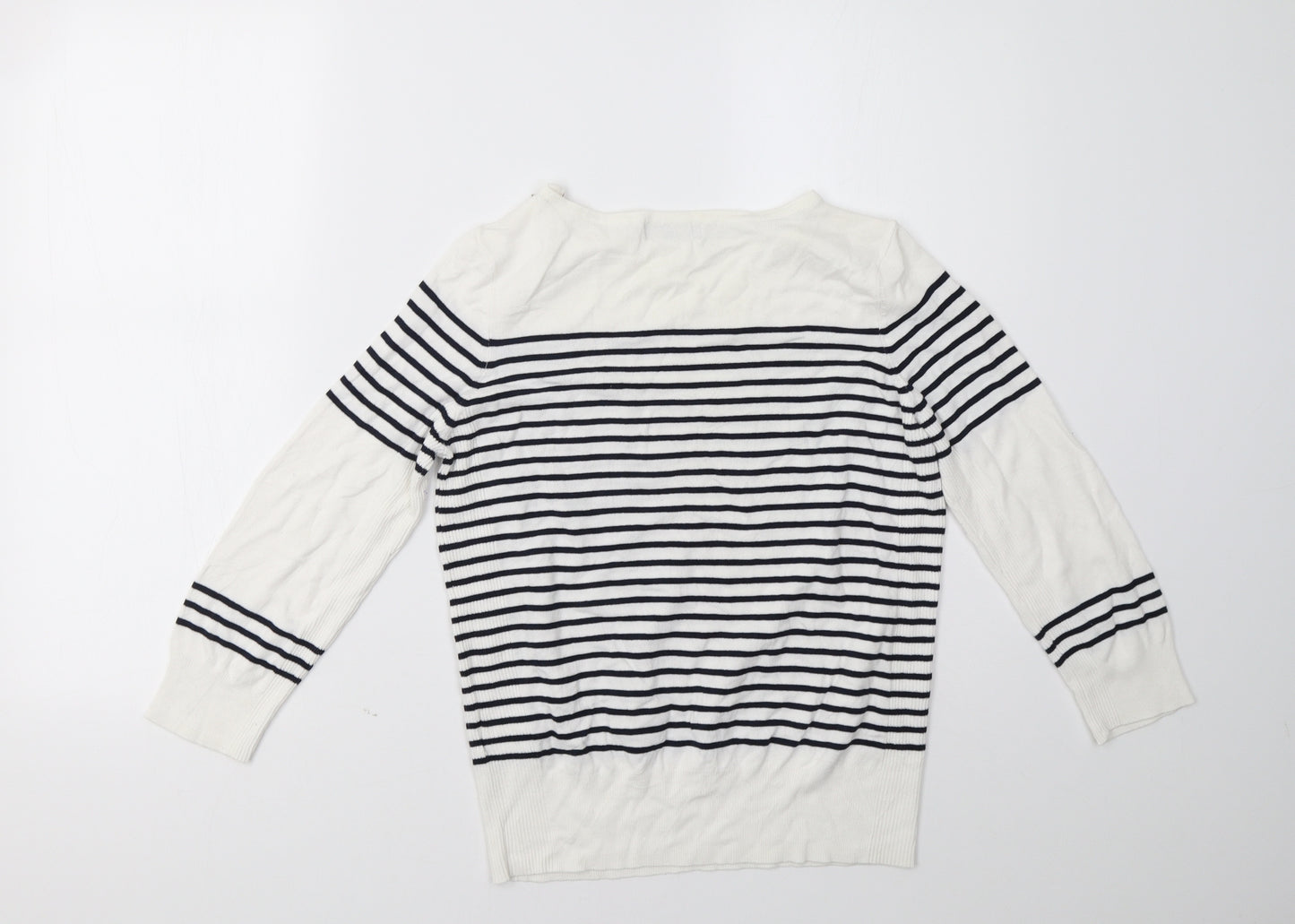 Debenhams Womens Blue Striped  Pullover Sweatshirt Size 14