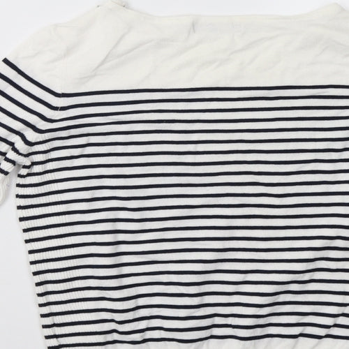 Debenhams Womens Blue Striped  Pullover Sweatshirt Size 14