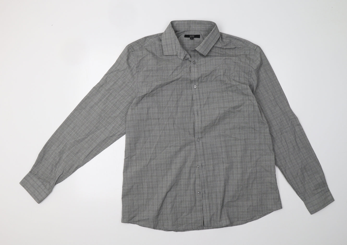 George Mens Grey Check   Polo Size 17