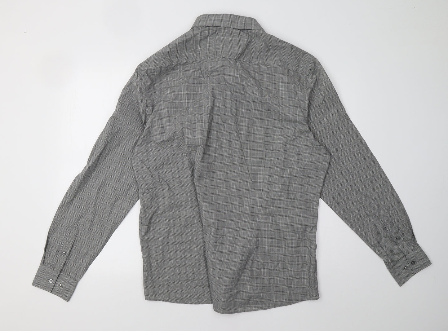 George Mens Grey Check   Polo Size 17