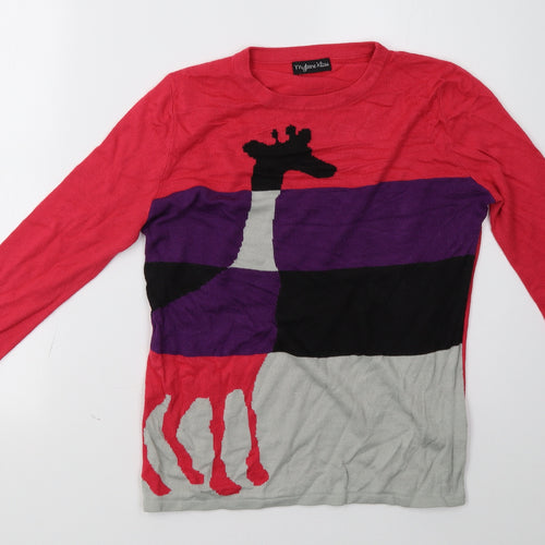 myleene klass Womens Pink Striped  Pullover Sweatshirt Size 10