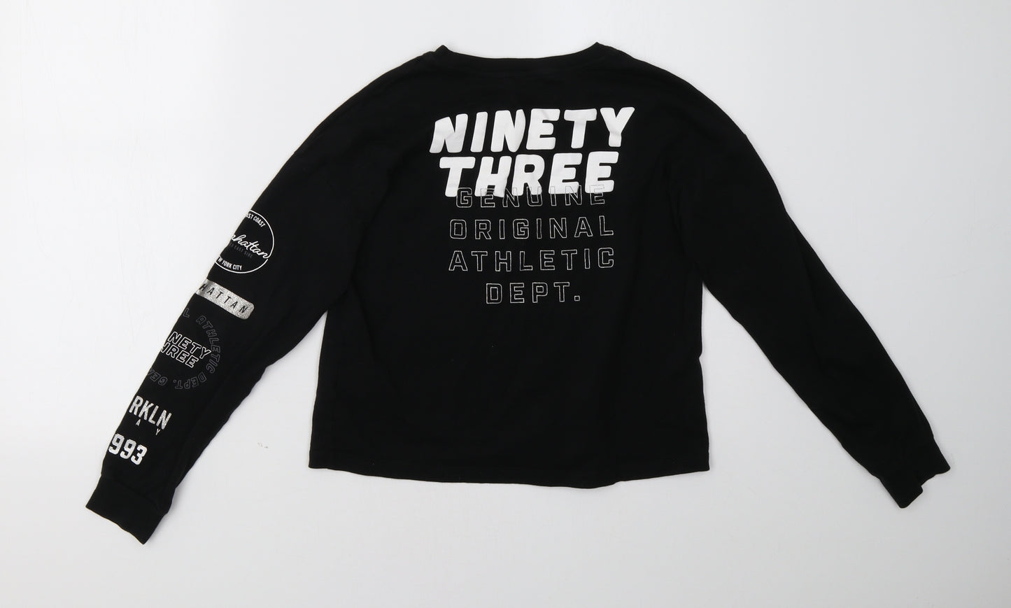 H&M Girls Black   Pullover Sweatshirt Size 12 Years