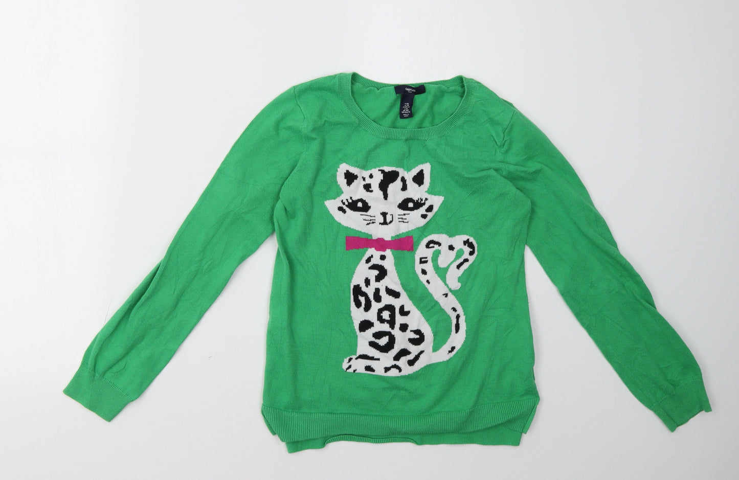 Gap Girls Green  Knit Pullover Sweatshirt Size 12 Years