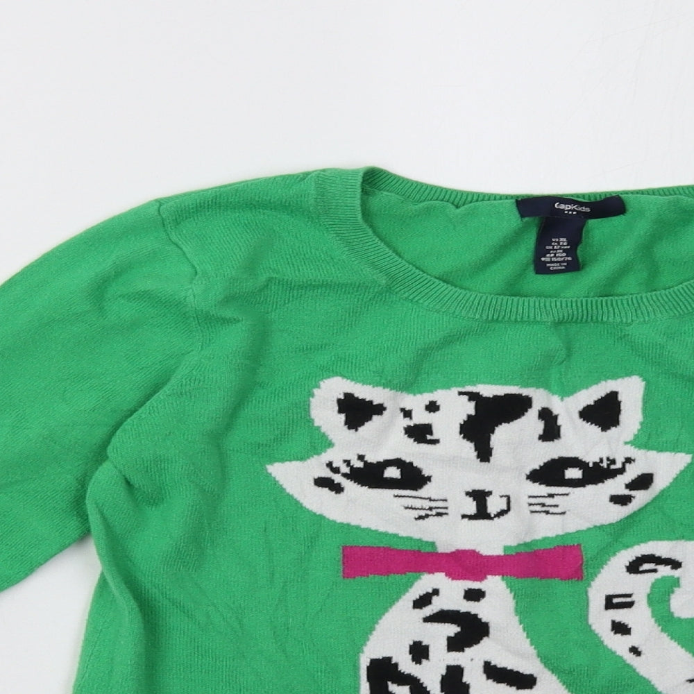 Gap Girls Green  Knit Pullover Sweatshirt Size 12 Years