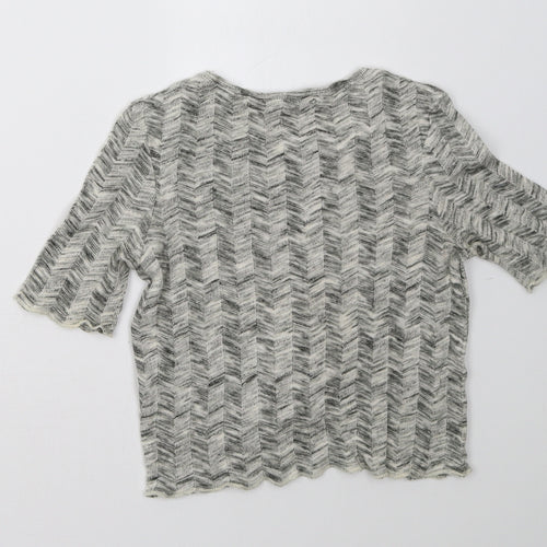 Select Womens Grey   Cropped T-Shirt Size 8