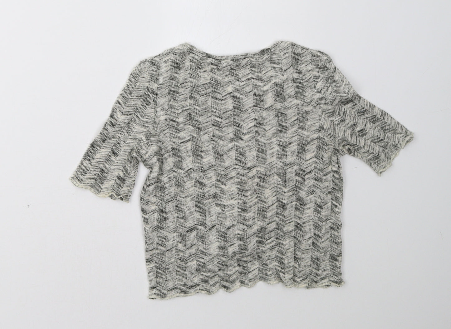 Select Womens Grey   Cropped T-Shirt Size 8