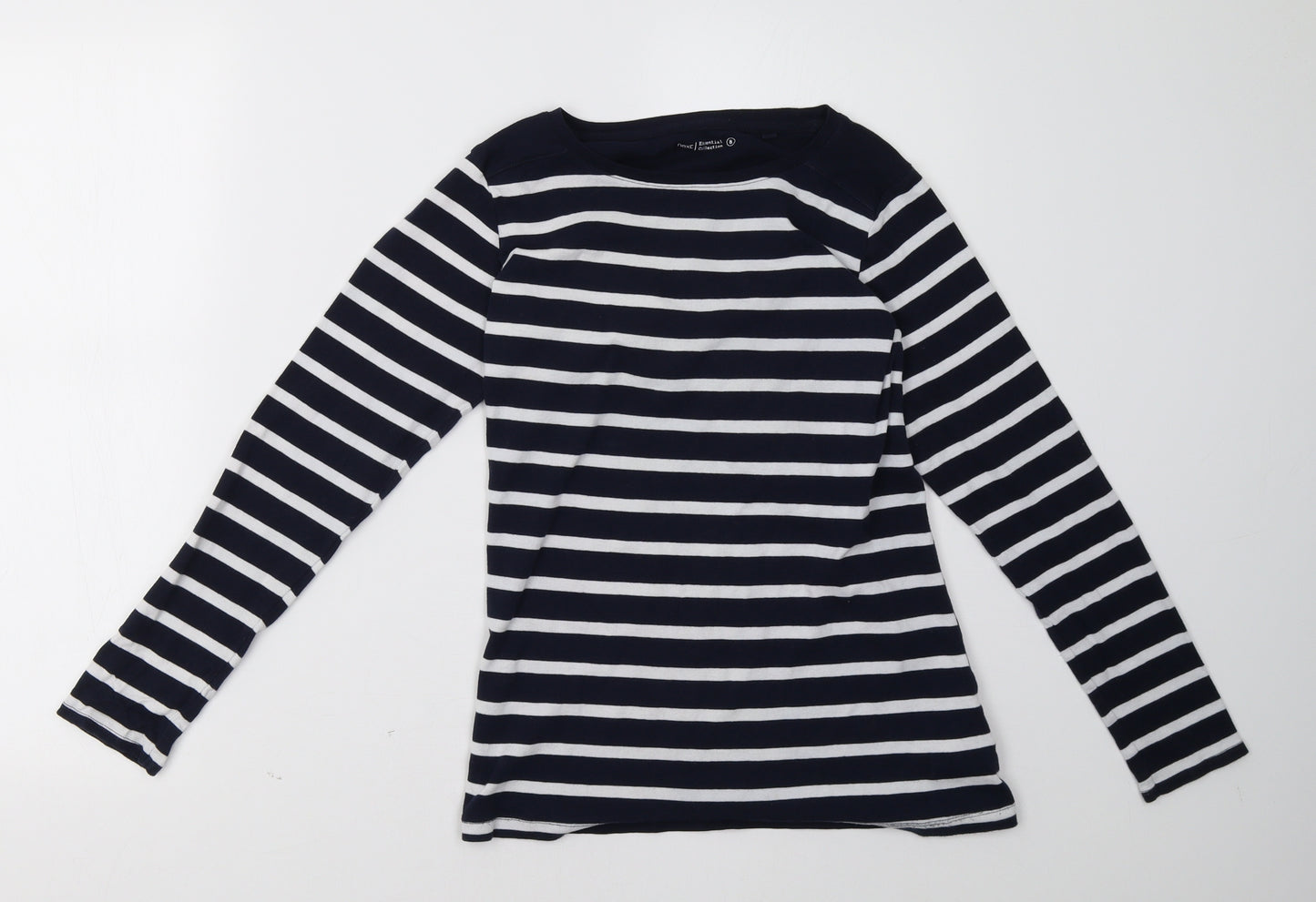 NEXT Womens Blue Striped  Pullover Sweatshirt Size 8