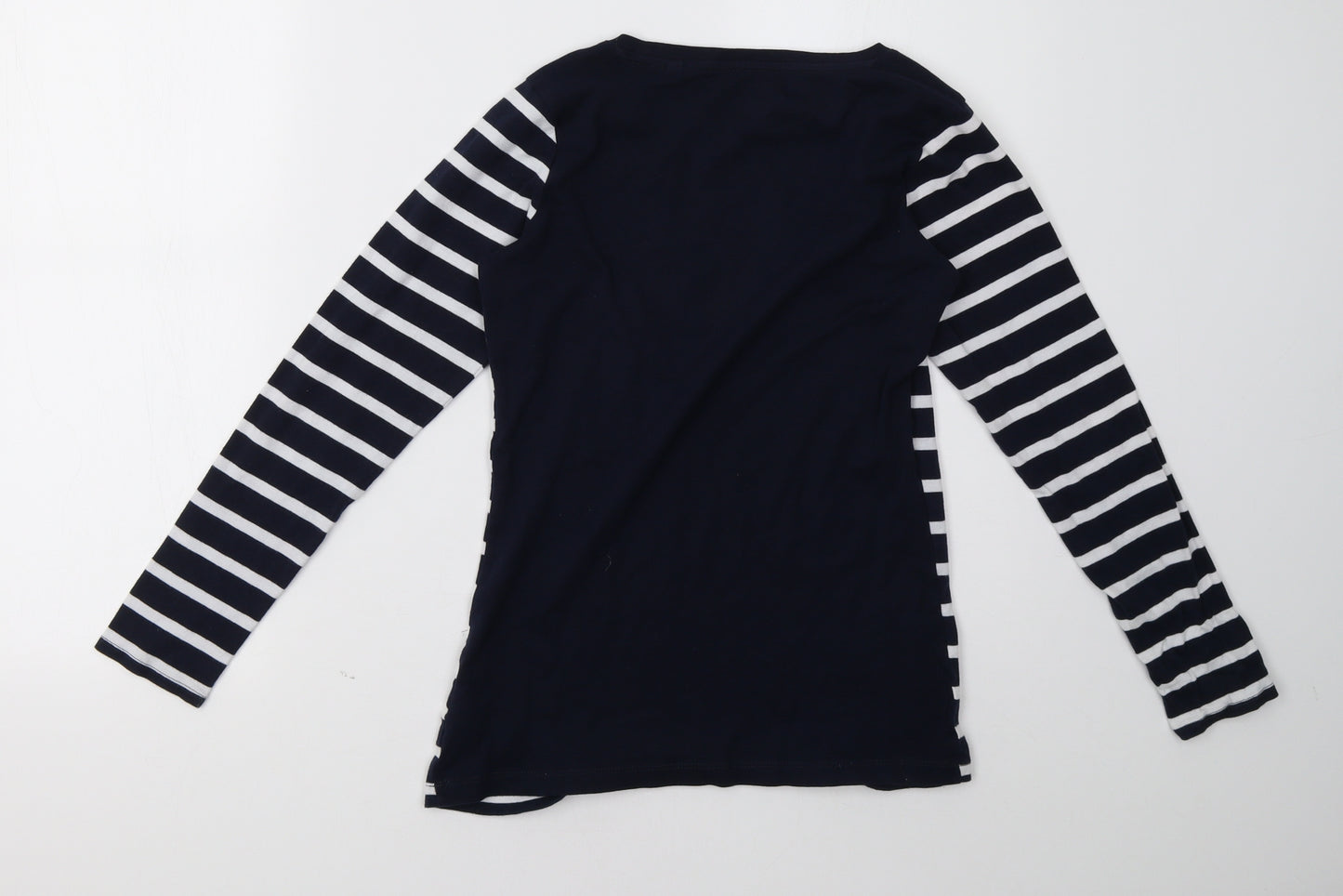NEXT Womens Blue Striped  Pullover Sweatshirt Size 8