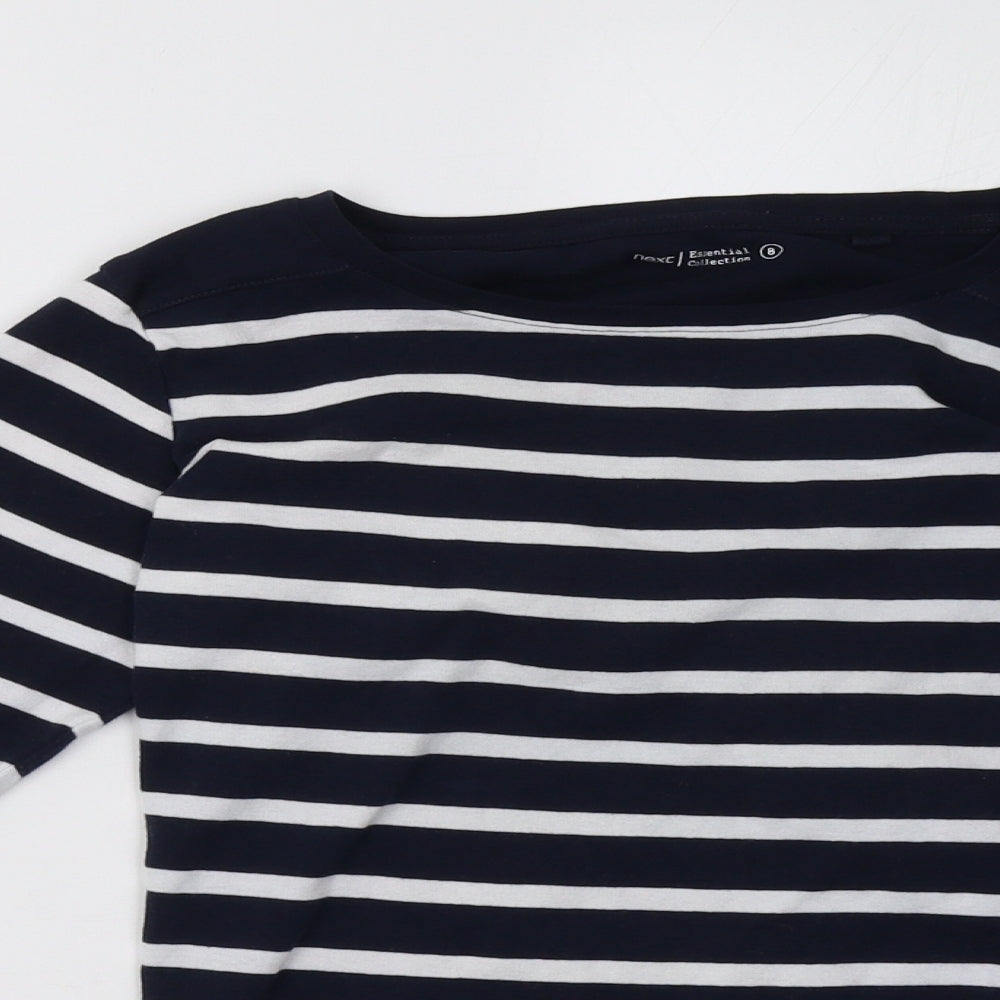 NEXT Womens Blue Striped  Pullover Sweatshirt Size 8