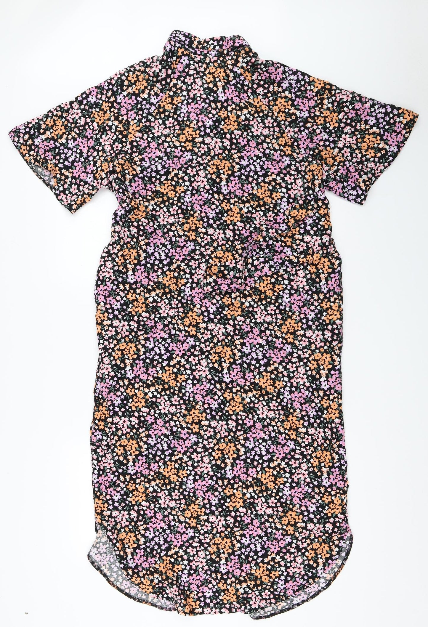 George Womens Black Floral  Fit & Flare  Size 8