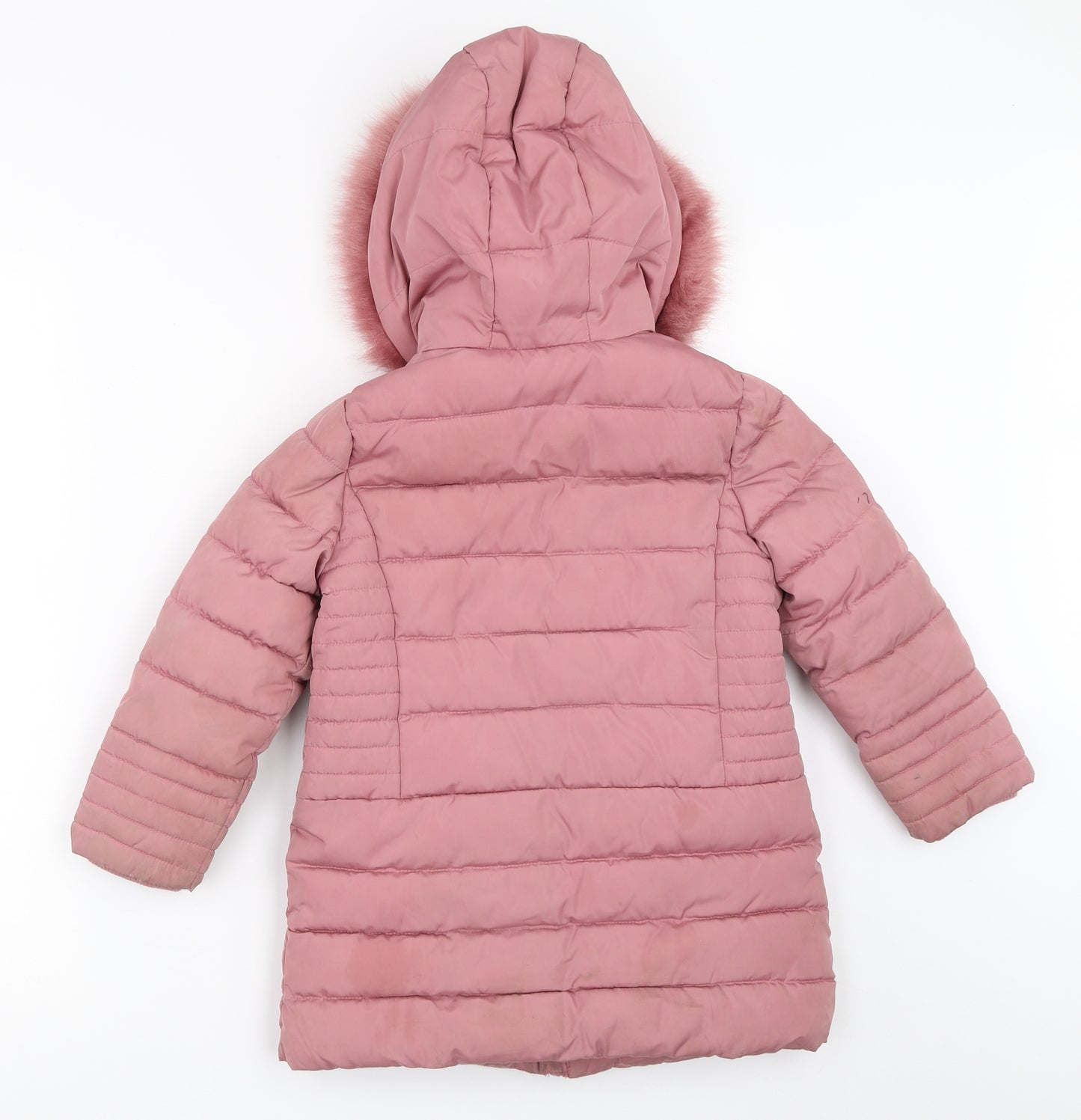George Girls Pink   Puffer Jacket Coat Size 4-5 Years