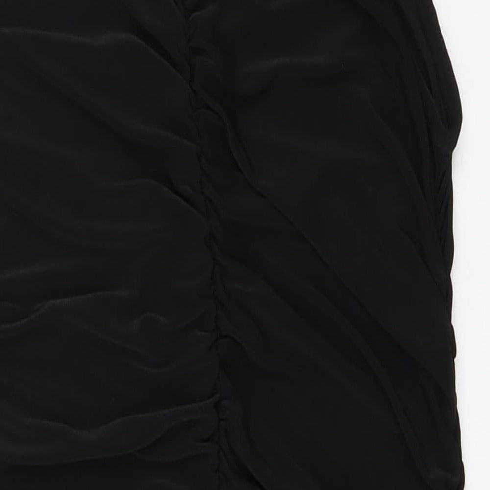 PRETTYLITTLETHING Womens Black   Bodycon  Size 12  - ruched