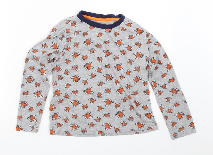 Primark Boys Grey Solid   Pyjama Top Size 7-8 Years