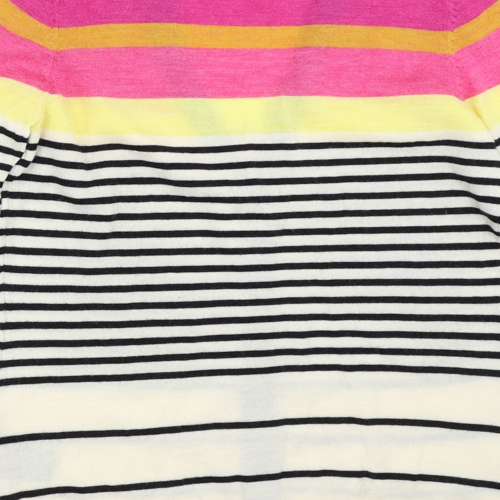 Clements Ribeiro Womens Ivory Striped  Cardigan Jumper Size M