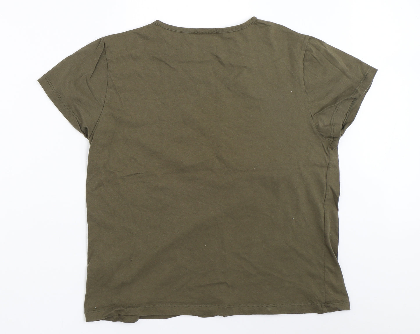 Primark Womens Green   Basic T-Shirt Size 14  - jurassic park