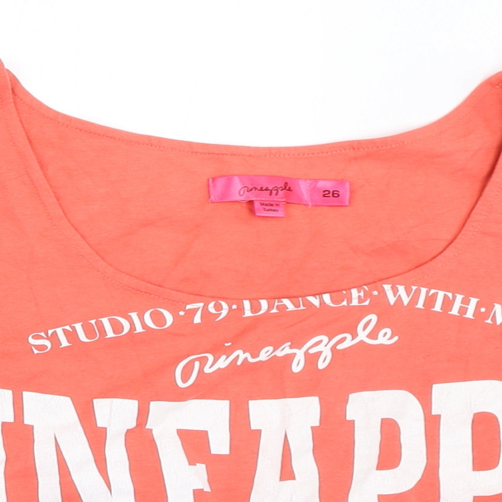 Pineapple Womens Orange   Cropped Tank Size 26