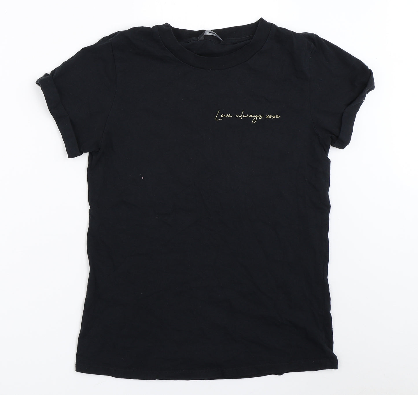 George Womens Black   Basic T-Shirt Size 10